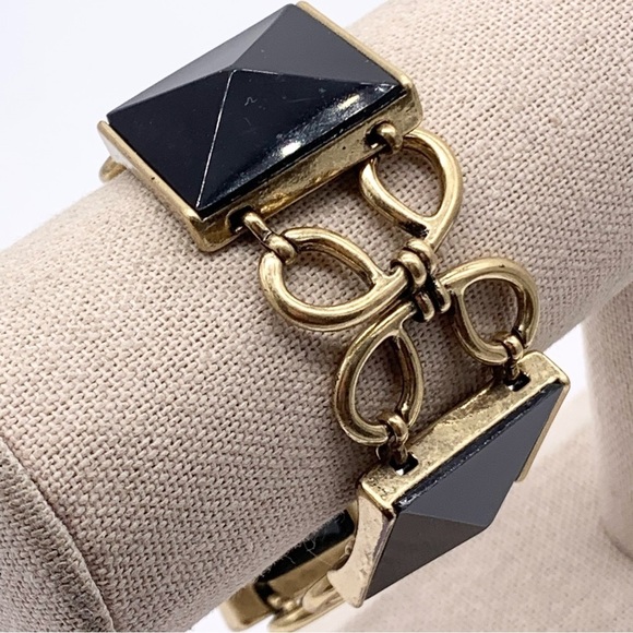 J. Crew Black and Gold Link Bracelet - Picture 1 of 4